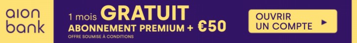 1er mois d’abonnement Premium Aion Bank + €50 en cadeau